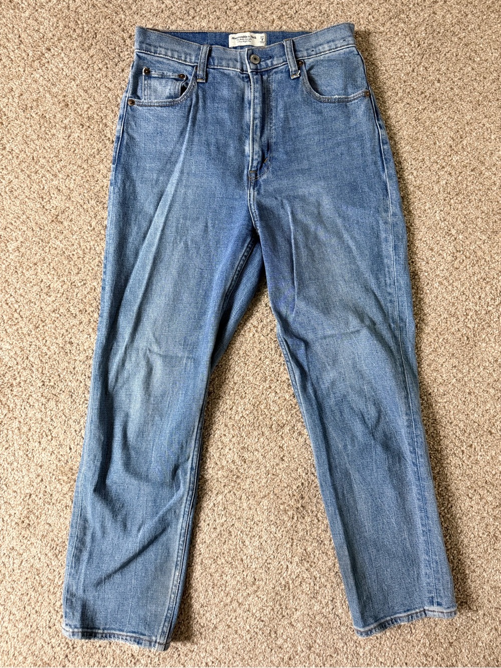 A&F Ankle Straight Ultra High Rise